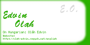 edvin olah business card